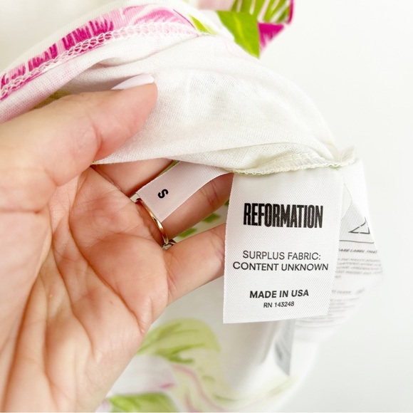 Reformation Floral Tropical Oversized T-Shirt/Tunic Shirt Size Small (S) - Picture 5 of 7